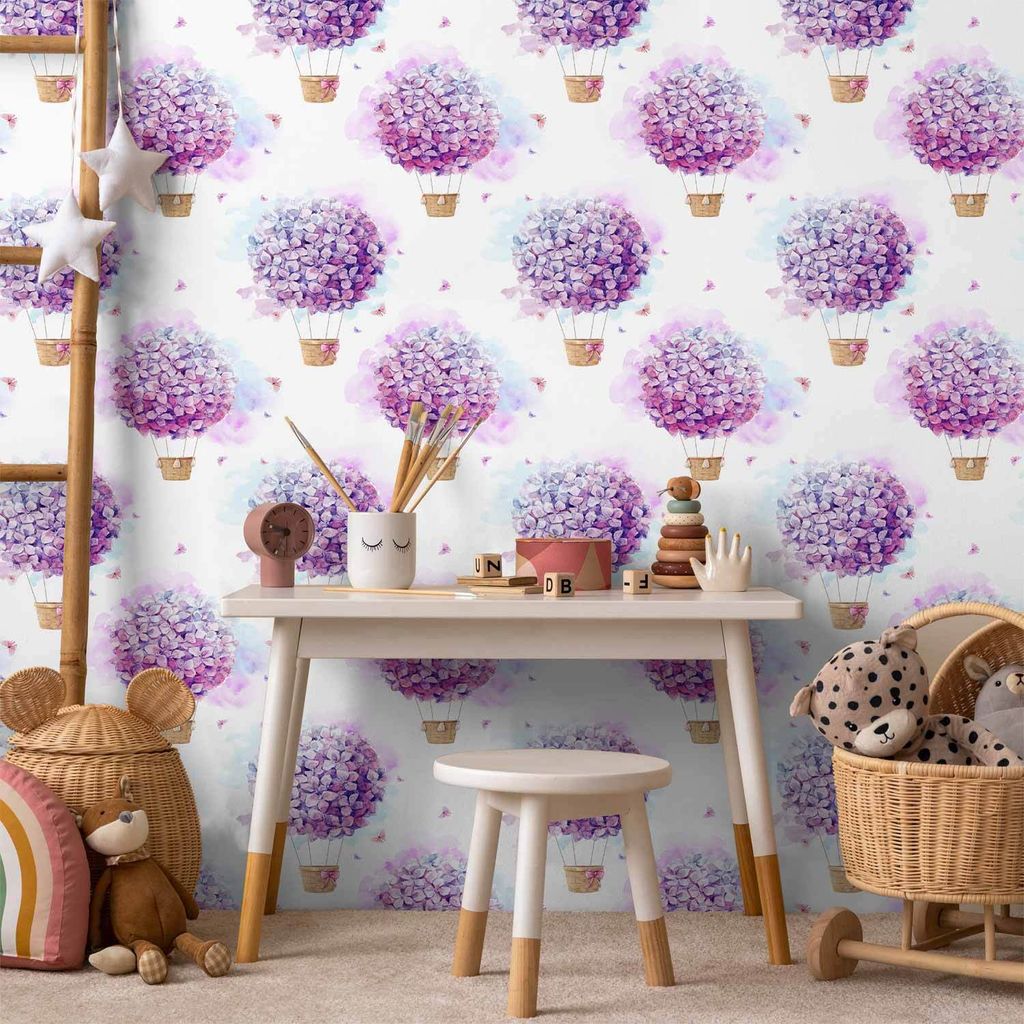 Vlies Tapete - Balloons of Flowers 50x1000 cm Für Kinder Produktbild 