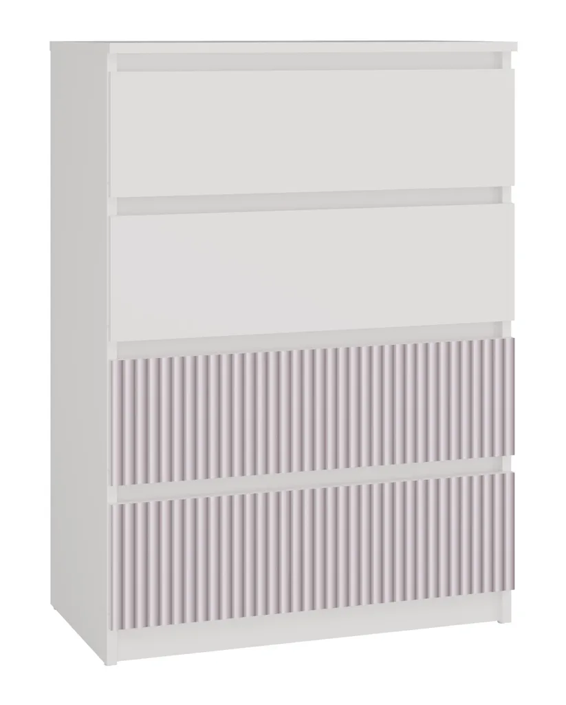 Aménager la chambre enfant avec la commode DUSTER blanche et rose chic