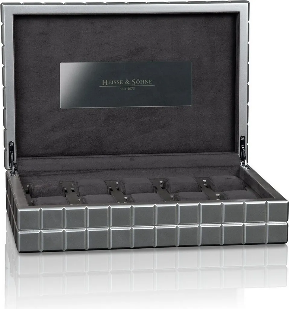 Boîte à montres Heisse & Söhne Dover 10 pour 10 montres anthracite