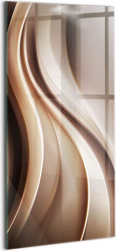 Designer Glasbild - Wandbild - Glas Bild - 70x140 cm - Abstraktion Sanfte Linien