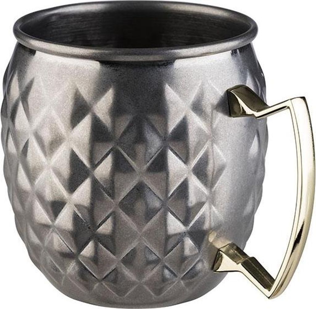 APS 93333 Becher MOSCOW MULE, Edelstahl, 500 ml, Ø 9,5 cm, Höhe 10 cm, Vintage-Look