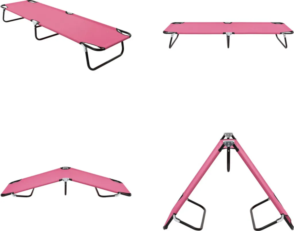 vidaXL Lettino Pieghevole Acciaio Rosa: Relax da Giardino al Miglior Prezzo