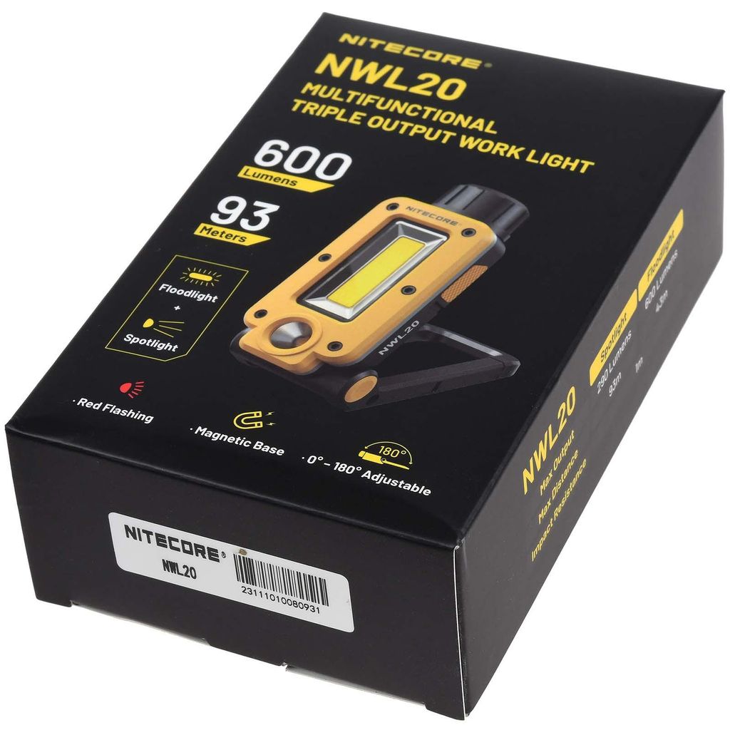 Nitecore NWL20 - Arbeitsleuchte, Lampe 600 Lumen Produktbild 