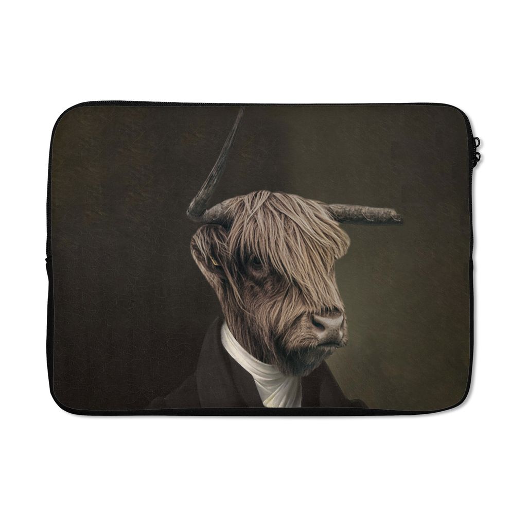 MuchoWow Laptop Hülle 14 ZollAlte Meister - Schottischer Highlander - Pak Laptoptasche - Laptoptasche - Stoßsicher - Schutzhaube