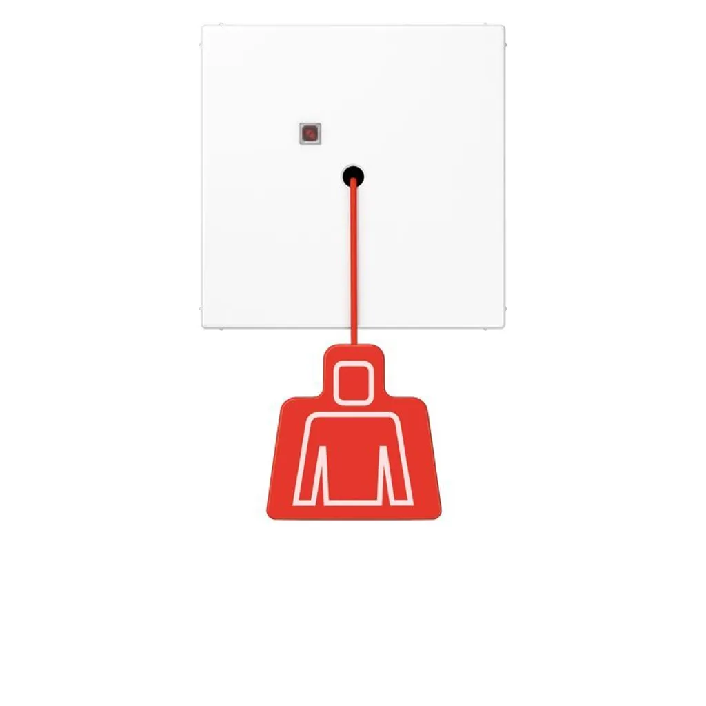 Bouton-poussoir à tirette pour appel d'urgence Jung NRSLS0834ZTWW blanc