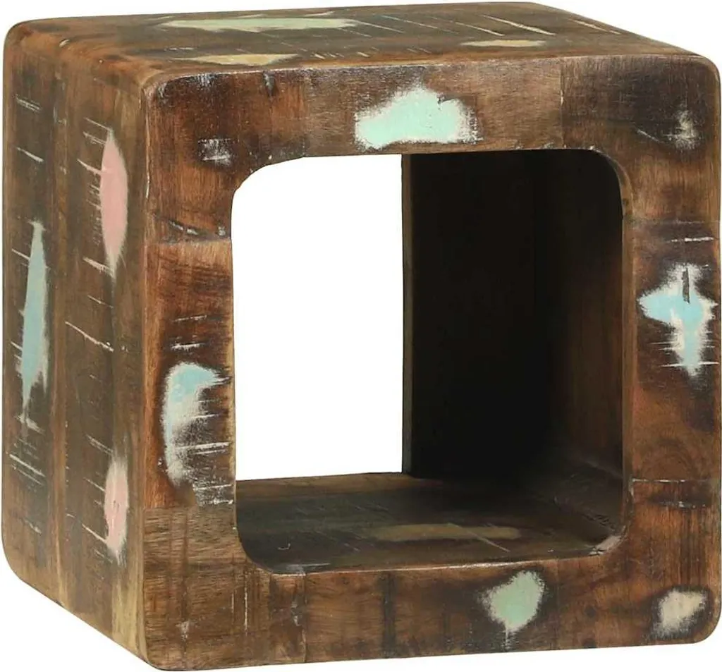 Set 2 Mobili TV vidaXL in Legno Massiccio di Recupero Multicolore