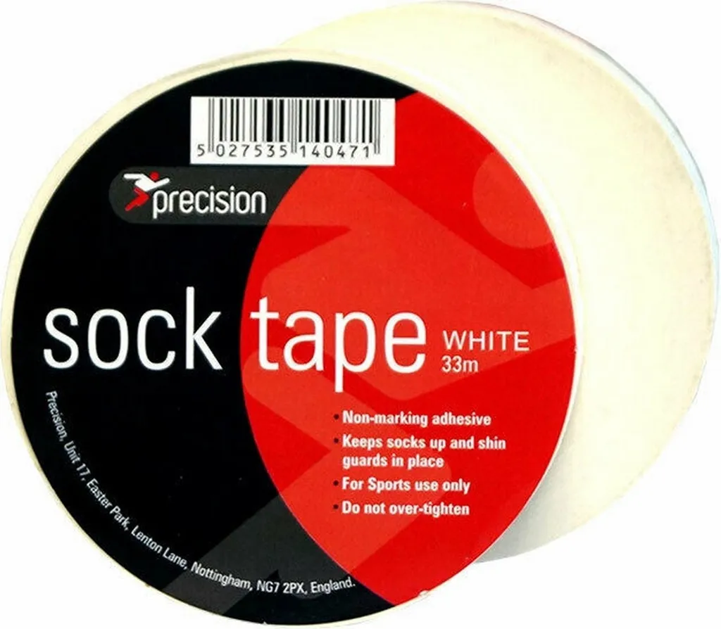 Sock Tape Football Blanc Precision RD812 - Pack de 10 Bandes Adhésives 33m