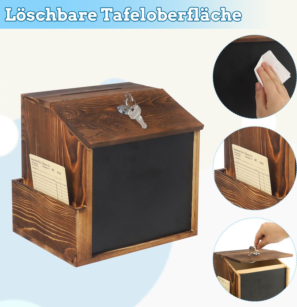Vorschlagsbox, Spendenbox, Briefkasten zur Wandmontage, Produktbild 4