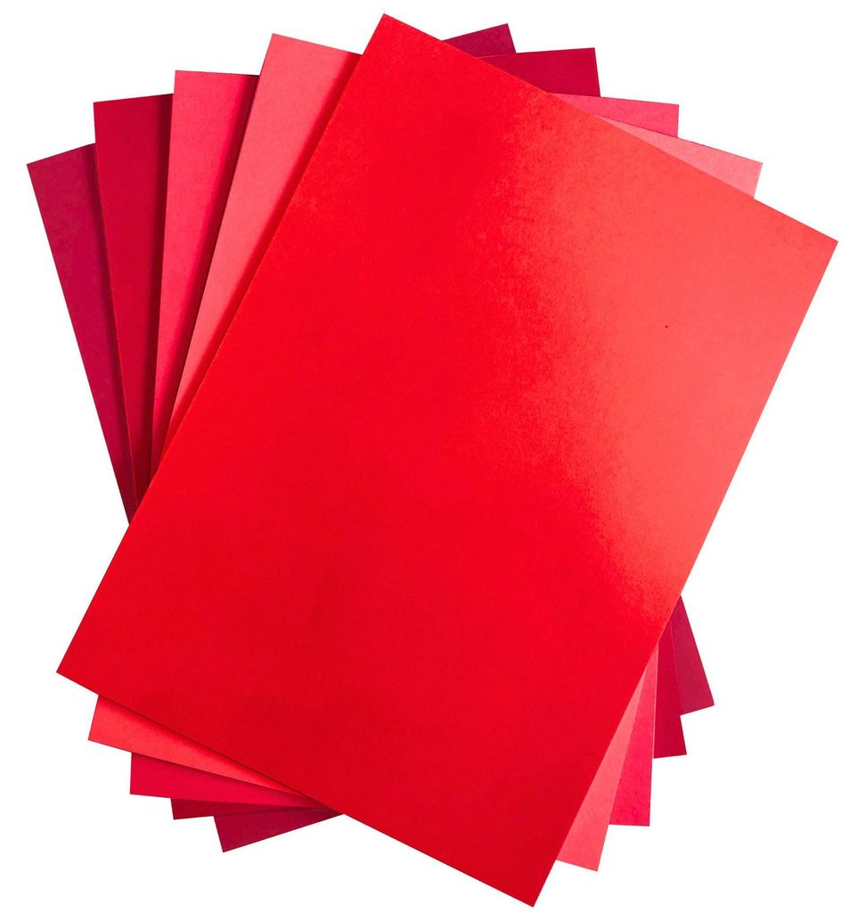 Papier couleur A4 80-120 g, assortiment rouge, 100 feuilles Image du produit 