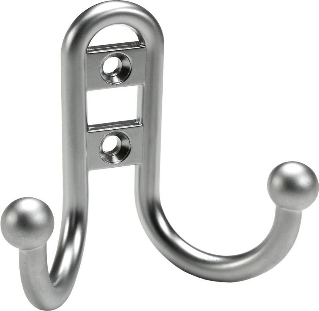 Hettich Mantelhaken 6,8 x 7,7 x 3,5 cm Aluminium-Optik - 1 Stück