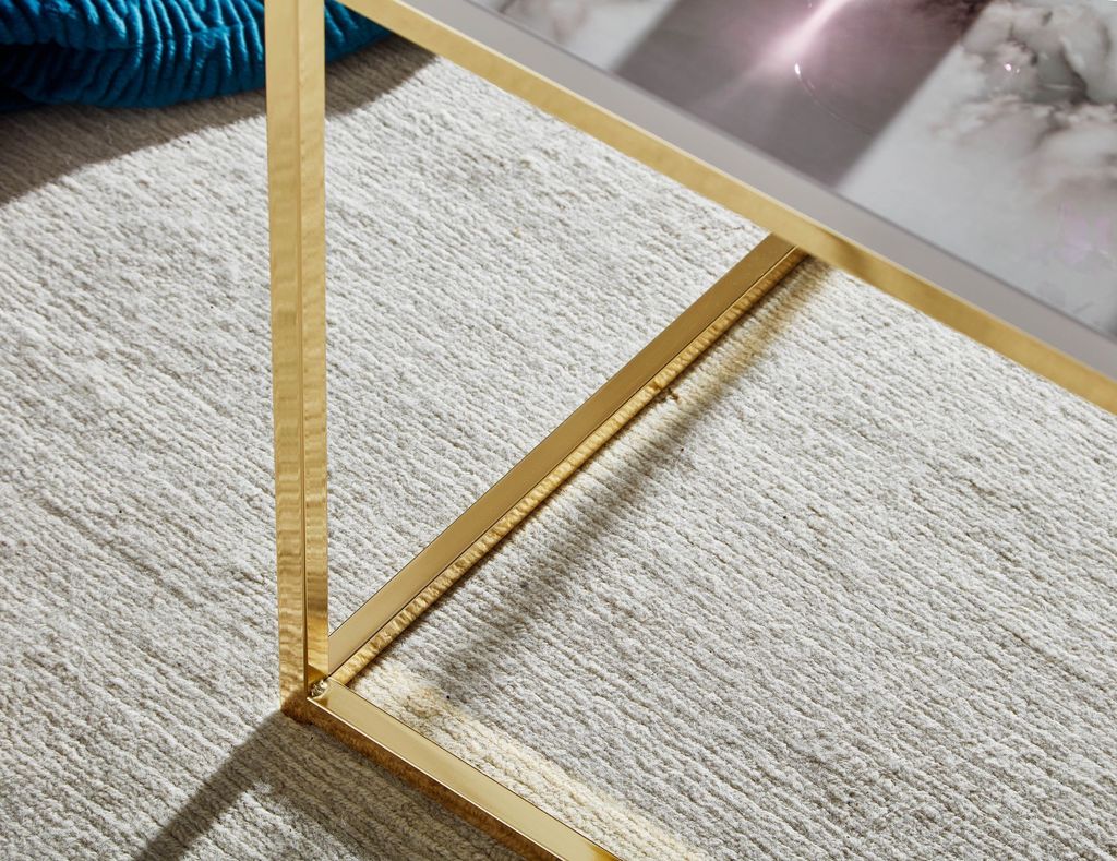 Couchtisch FineBuy Sofatisch Marmor Optik 60x60x45 cm Produktbild 5