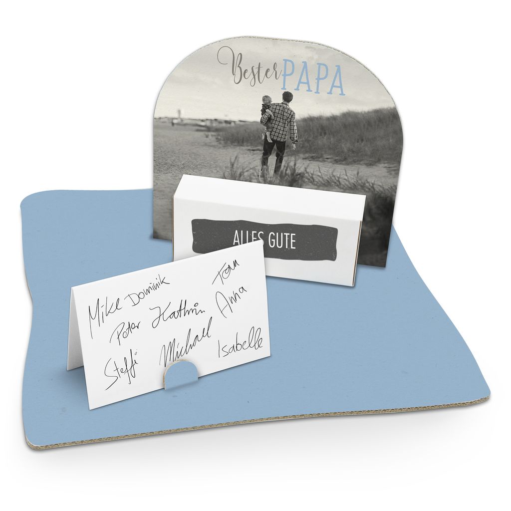 itenga Geldgeschenkverpackung Bester Papa (Motiv 85) mit Bodenplatte und Karte