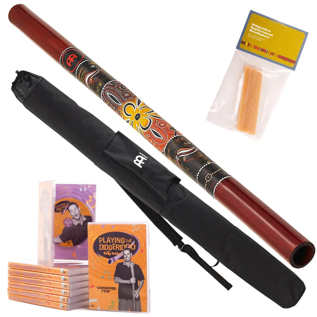 Instrument didgeridoo pour débutant avec méthode d'apprentissage DVD