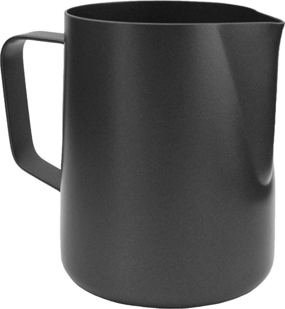 Scarlet Espresso Milchkanne "L'Art Modern Anthrazit" für Latte Art oder Cappuccino; Hergestellt aus 18/10 Edelstahl mit Antihaftbeschichtung (Inne...
