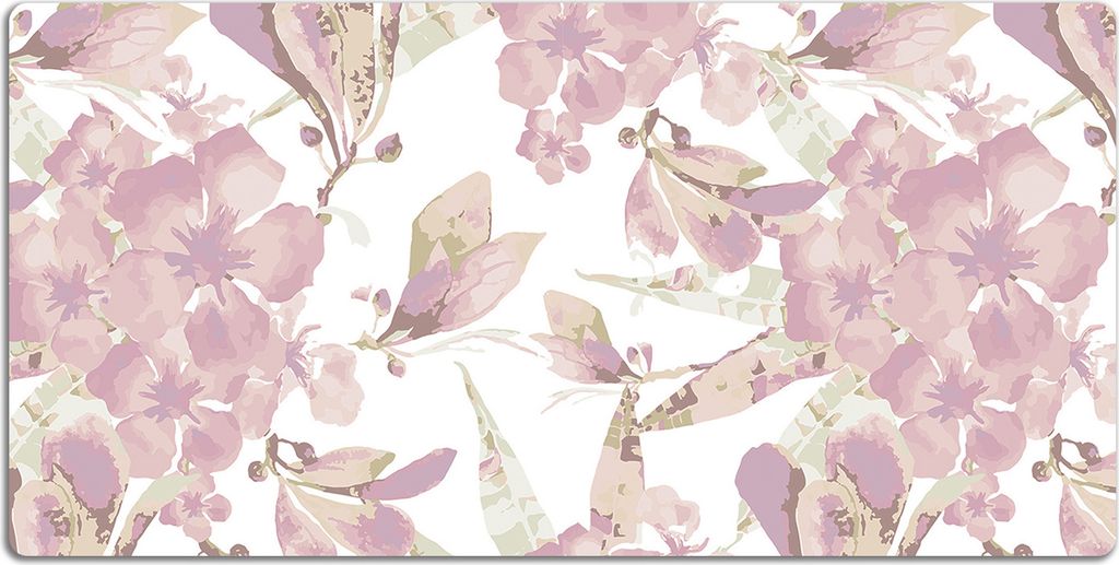 Schreibtischmatte Tischunterlage 120x60 cm Mauspad - Hibiscus hellrosa
