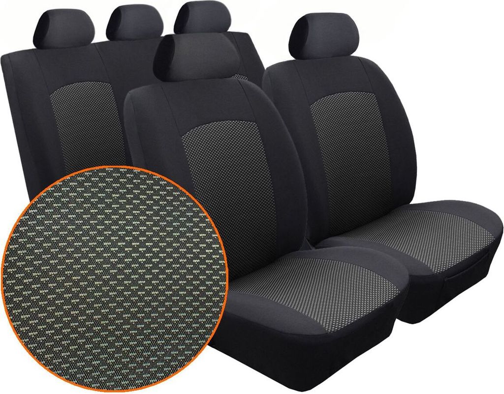 Autopotahy Fiat Doblo Cargo od r. 2015, 3 MÍSTA, žakar tmavý