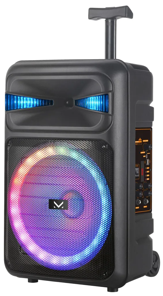 Majestic Fire T5 Système d'enceintes PA 20W sur roulettes - Sono Noir
