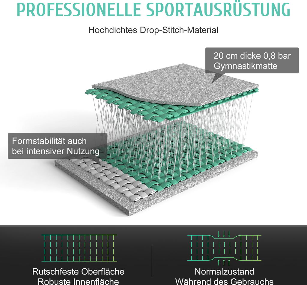 Crenex 400X100X20CM nafukovací gymnastická podložka Air Mat Obrázek produktu 16