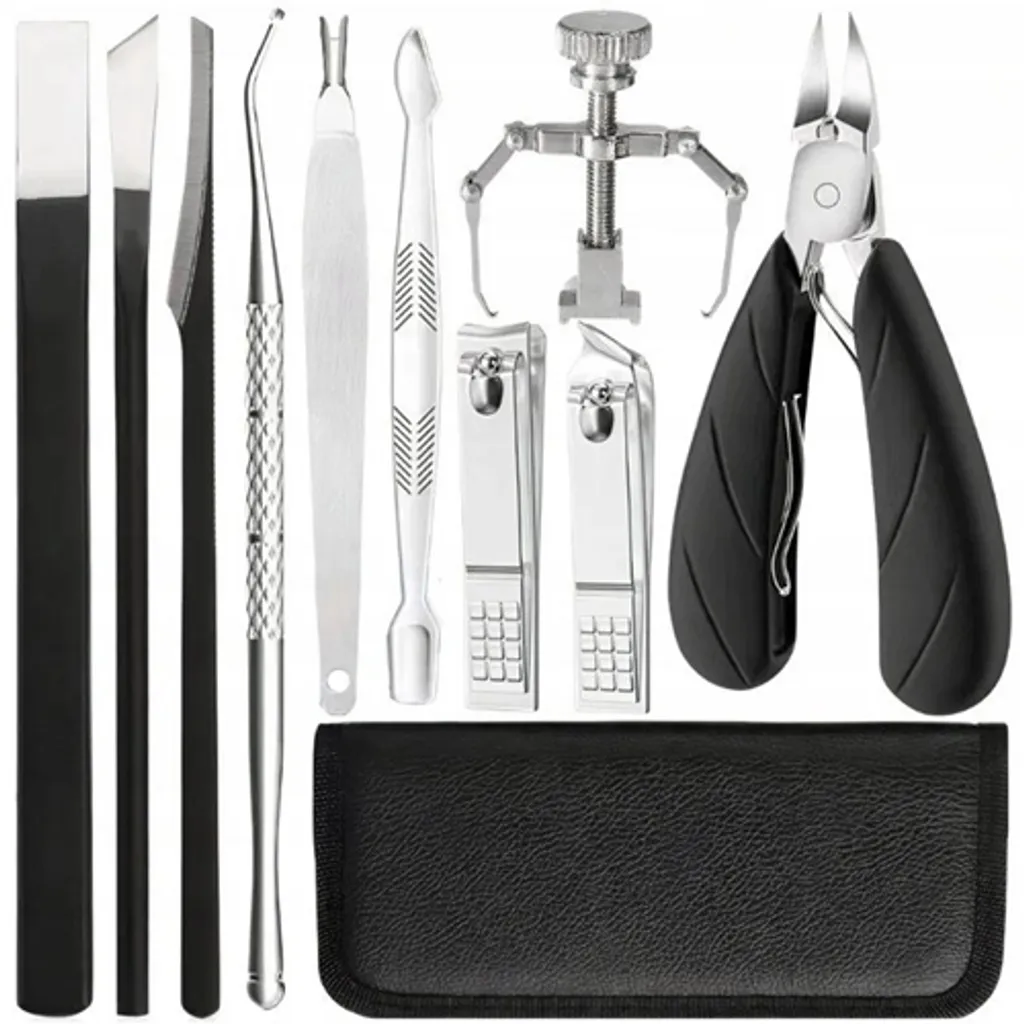 Kit Voyage Manucure 11 outils - Coupe-ongles et Ciseaux pour Mains et Pieds