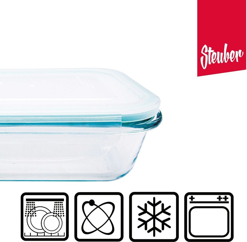 10 Stück Steuber Cloc Frischhaltedose aus Glas, 1000 ml, Produktbild 8