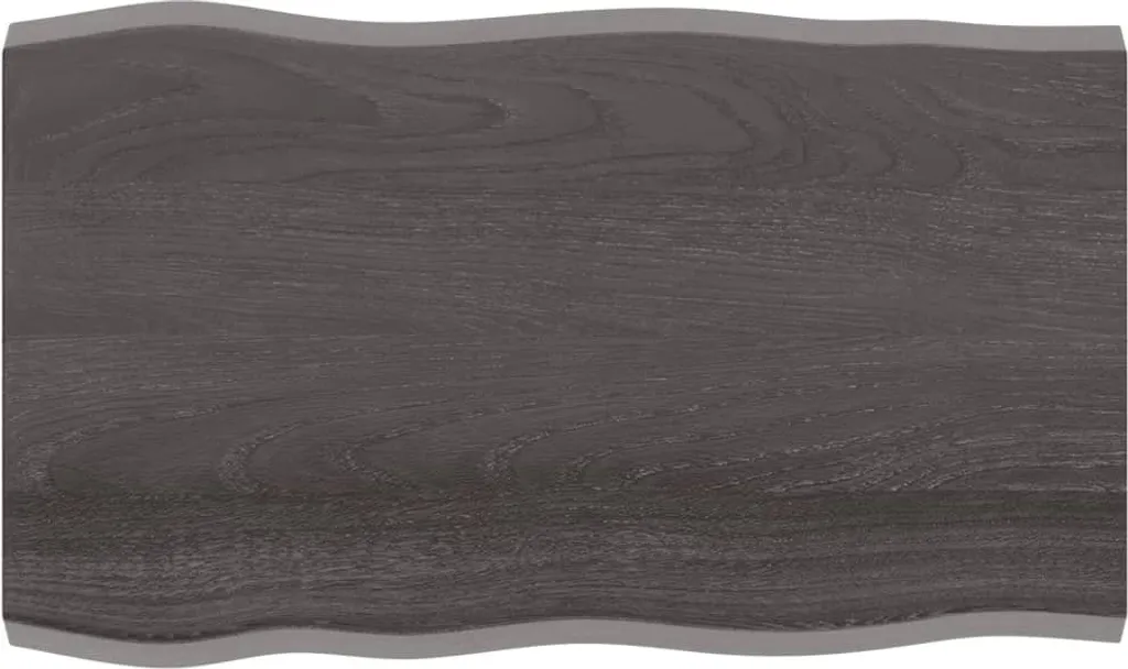 vidaXL Piano da tavolo 100x60x(2 4) cm in legno massiccio trattato con bordo ad albero - Piano da tavolo - Piani da tavolo - Piano da tavolo di ricambio - Piano da tavolo da pranzo