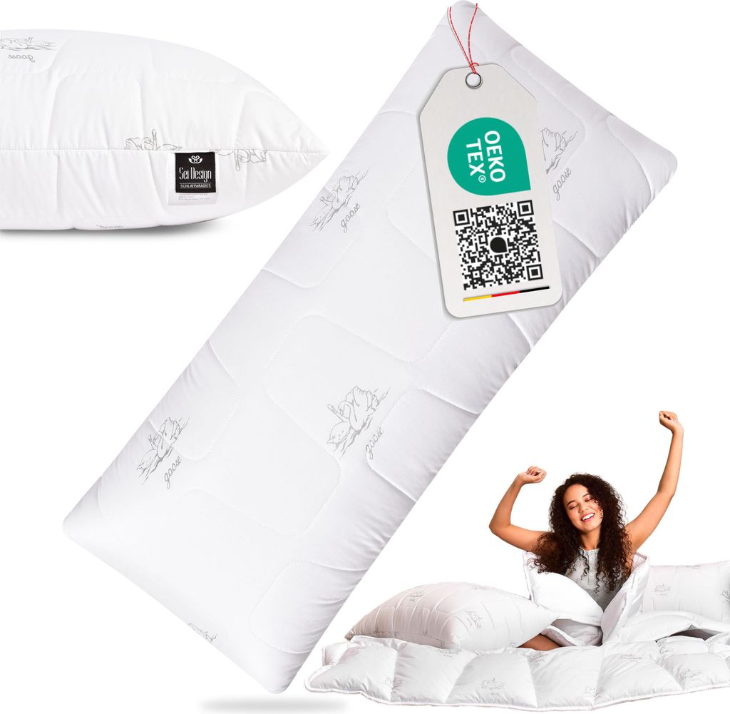 Premium Kopfkissen 40x80 Schlafkissen Kissen 100% Mikrofaser - Vegane Alternative zu Daunenkissen