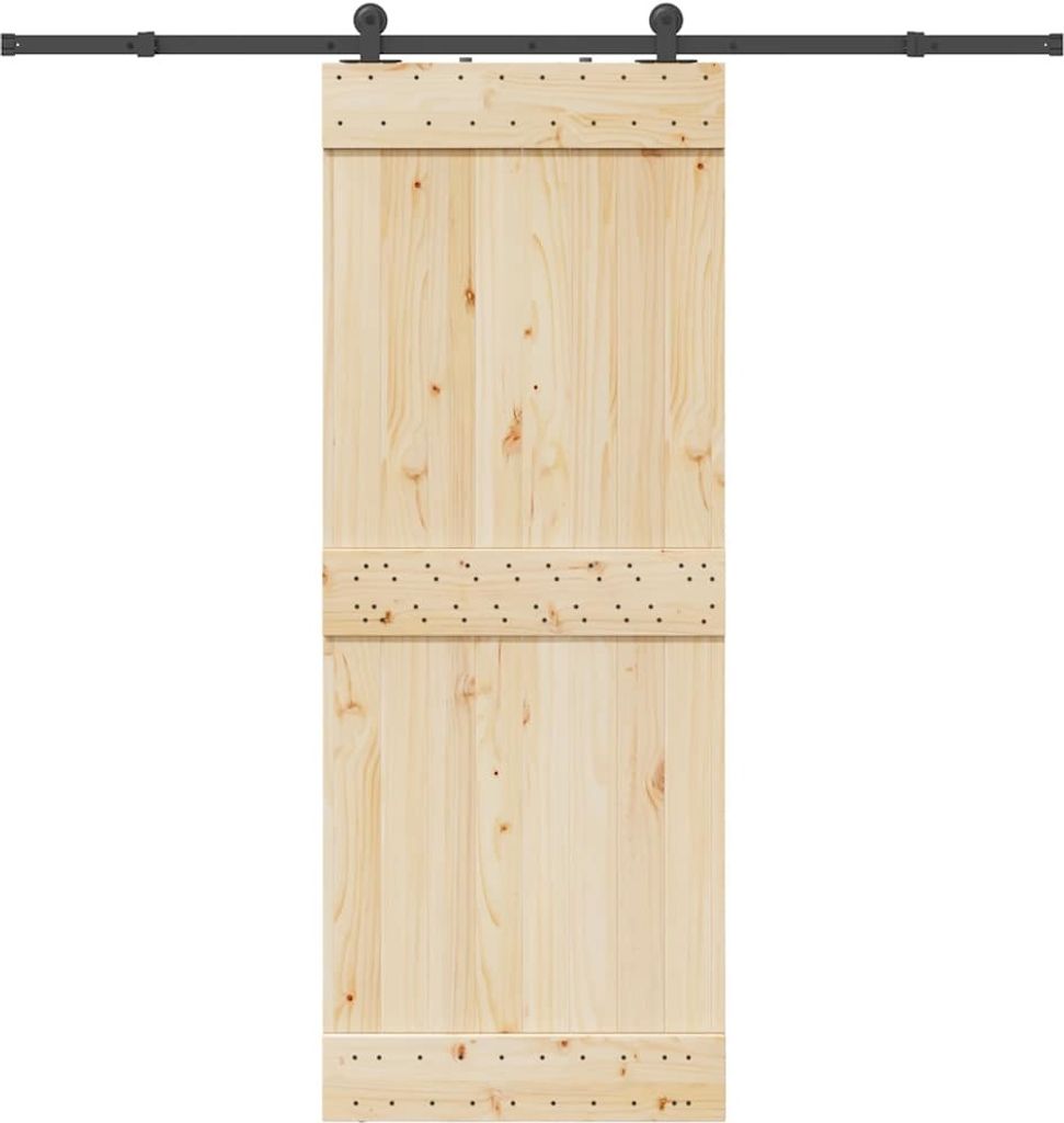 BEI CLORIS Schiebetürbeschlag-Set 213,5 cm Stahl Schwarz - Türen & Zubehör 2026Neu4003881