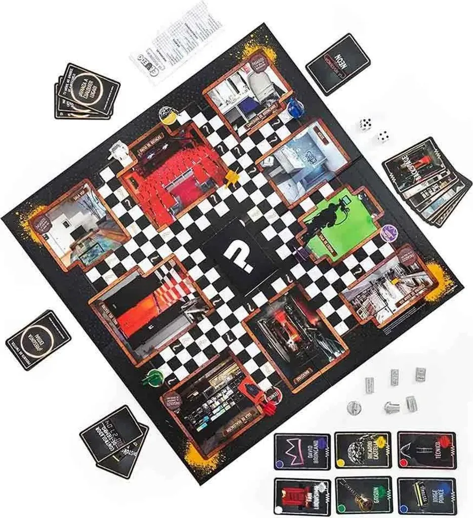 Cluedo Multicolore One Size - Jeu d'Enquête avec Accessoires Détails