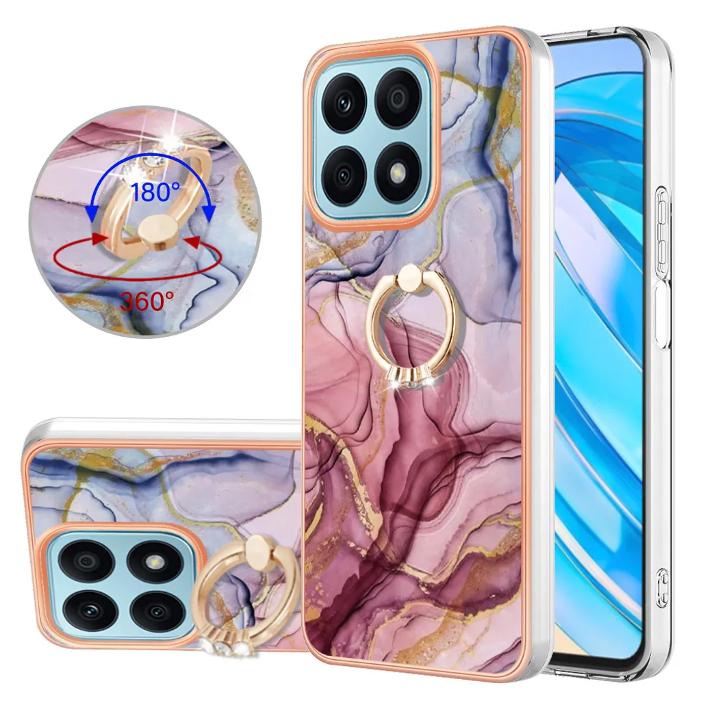 Cover Honor X8a Oro Rosa: Minimalismo Protettivo con Ring Stand