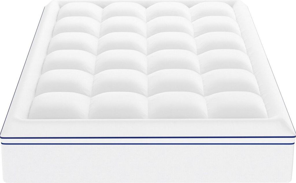 Mattress Topper Fiber Fill Detachable & Washable Queen 25.4 mm Thickness