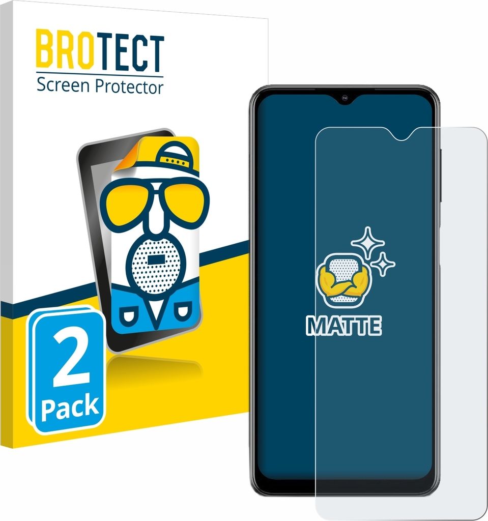 2x BROTECT Schutzfolie für Samsung Galaxy M12 Displayschutz Displayschutzfolie Folie Matt Entspiegelungsfolie