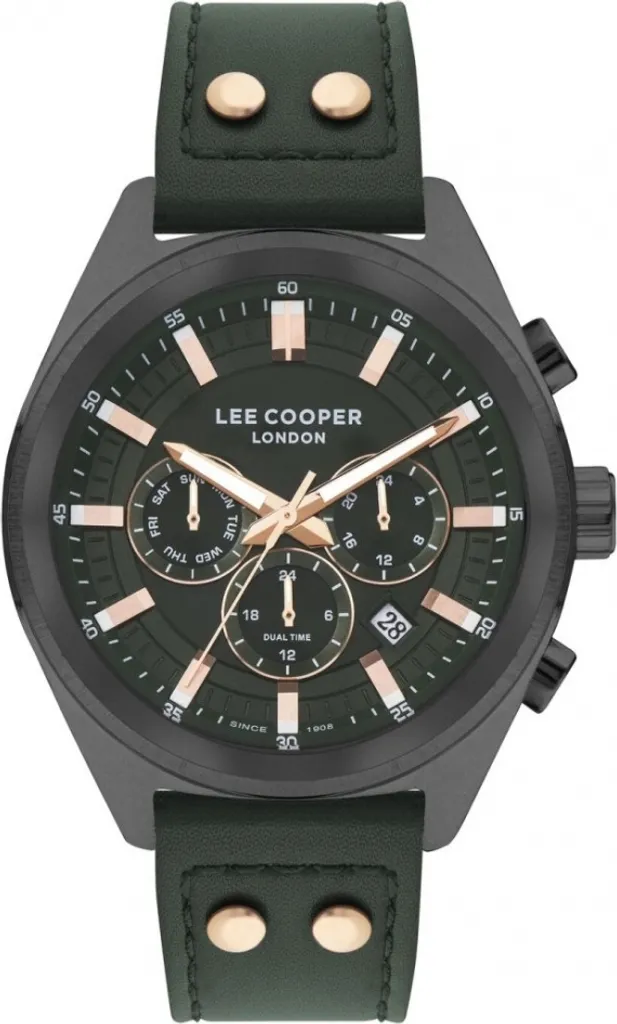 Orologio da uomo LEE COOPER LC07842.077 in verde per regalo.