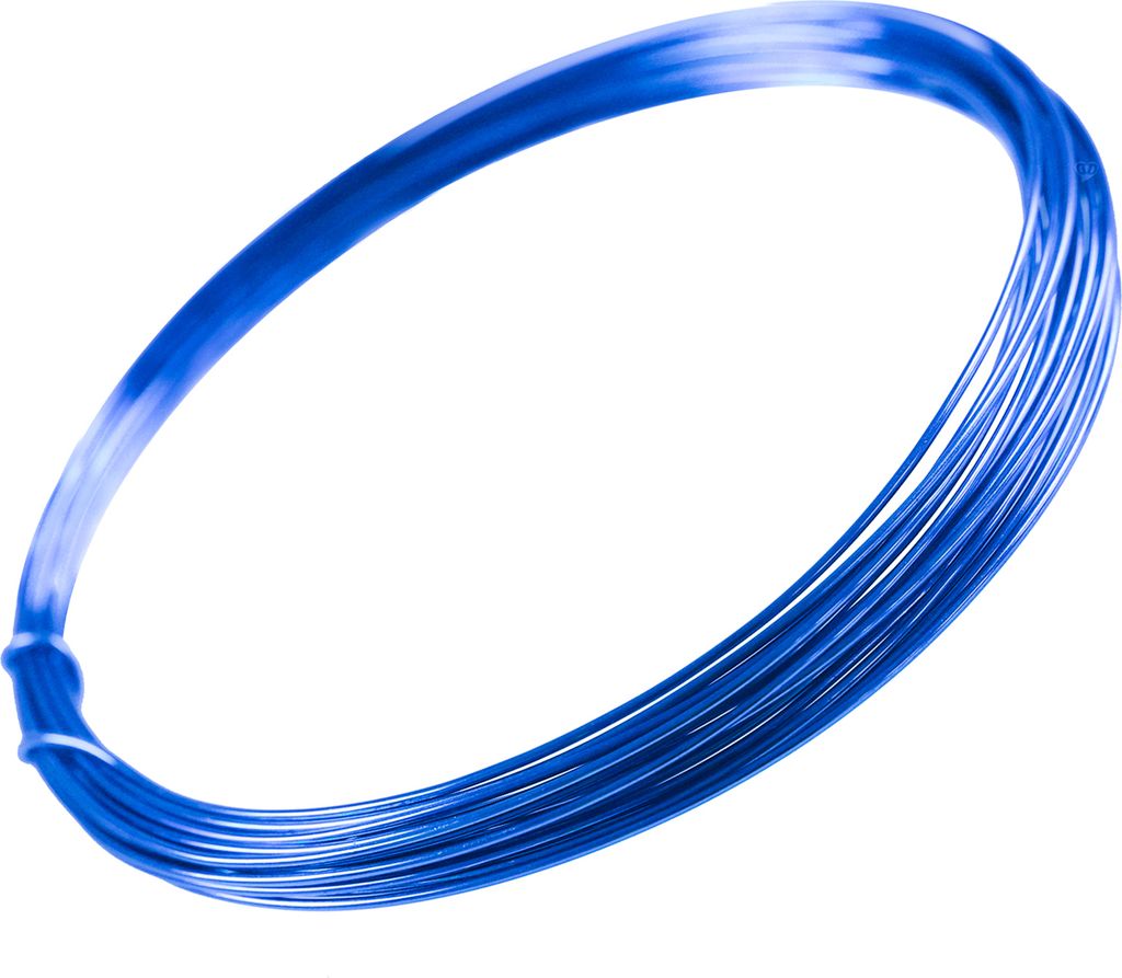 5m Aludraht Aluminiumdraht 1mm Dekodraht Schmuckdraht Bindedraht Farbwahl, Farbe:blau
