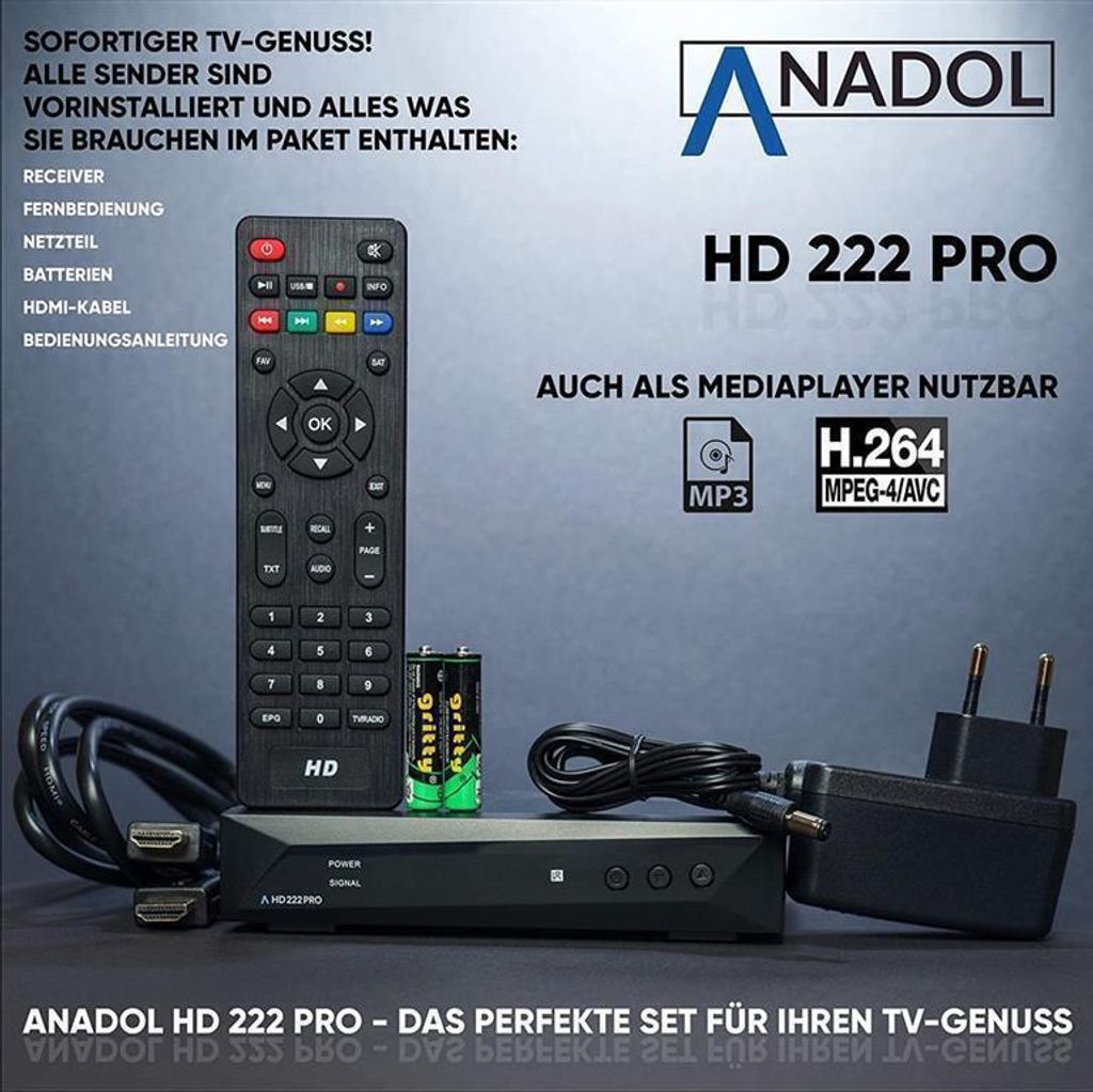 Anadol HD 222 Pro 1080P Digital HDTV Sat-Receiver für Produktbild 7