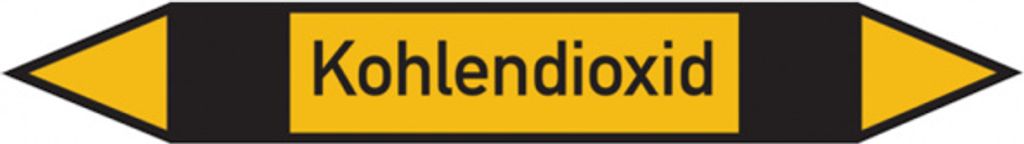 Dreifke Rohrleitungsetikett, Kohlendioxid | Folie selbstklebend | 270x37 mm,...