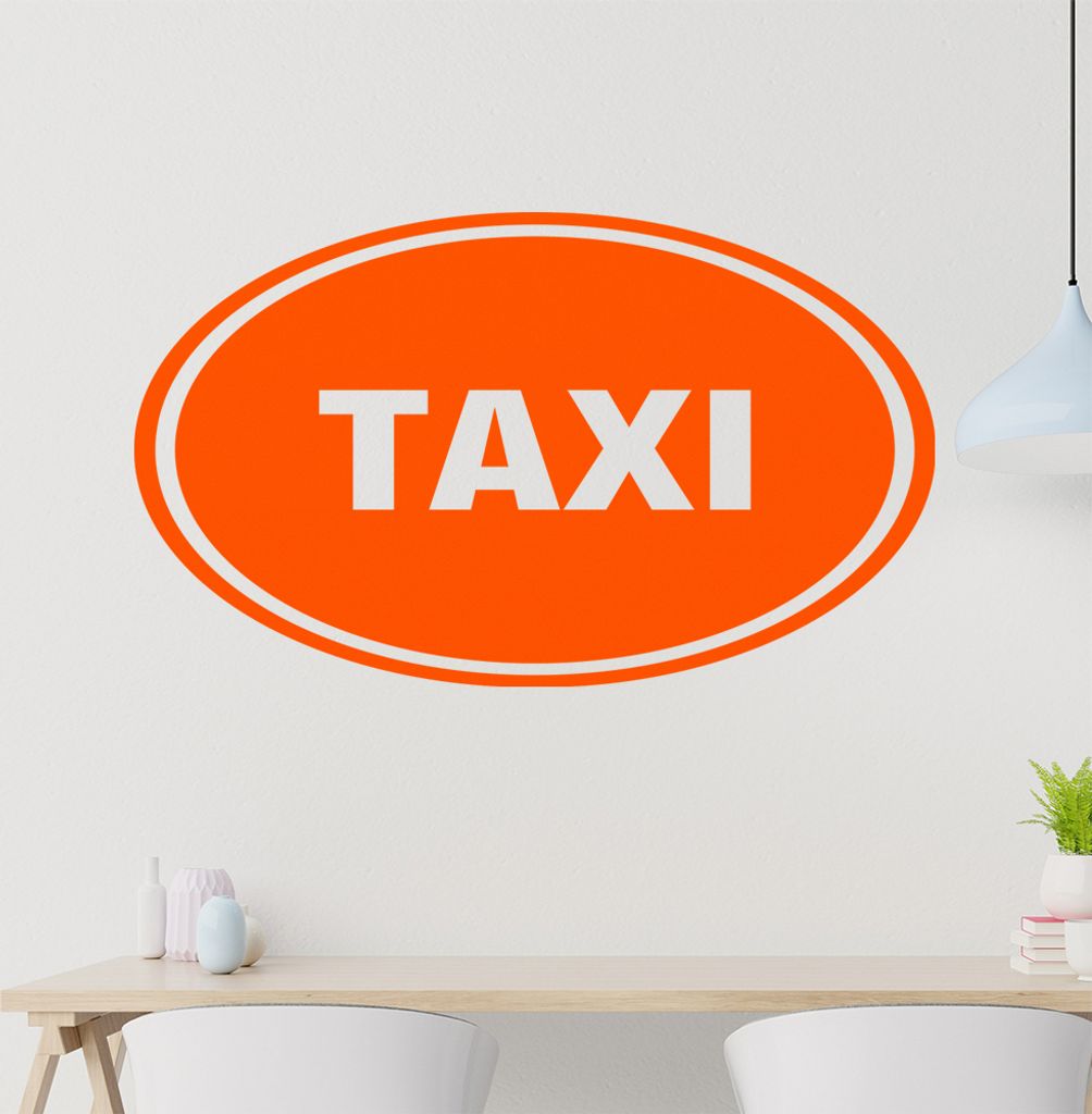 Taxi Wandtattoo in 6 Größen - Wandaufkleber Wall Sticker - Dekoration, Küche, Wohnzimmer, Schlafzimmer, Badezimmer