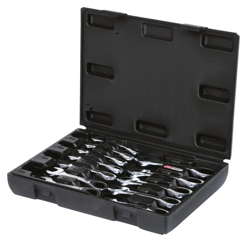 KS TOOLS GEARplus 503.4652 Jeu de 12 Clés Mixtes à Cliquet Courtes