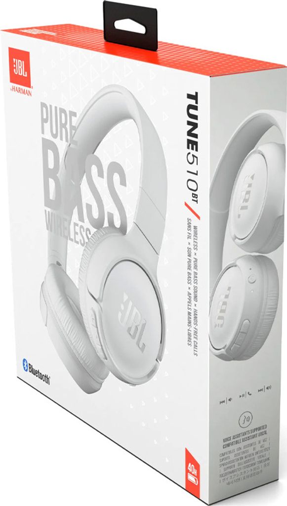 JBL On-Ear Kopfhörer Tune 510 BT weiß Produktbild 9