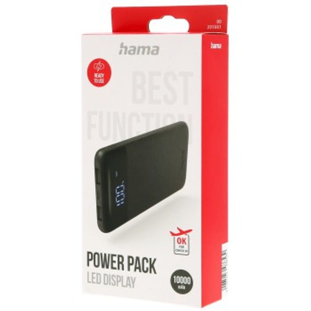 Power Pack "LED10", 10000mAh, 2x USB-A, Akkuanzeige, Produktbild 2