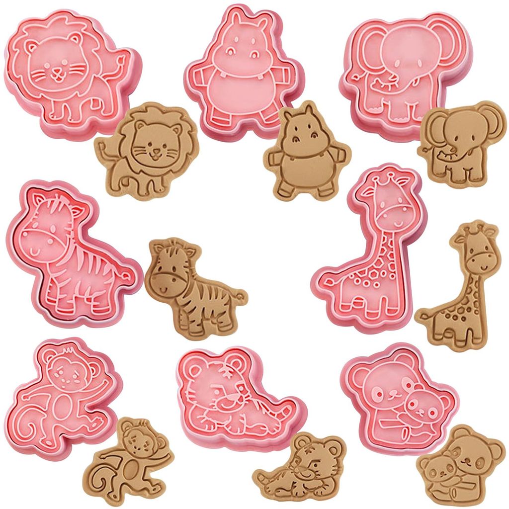 8-teiliges Ausstechformen-Set mit Tiermotiven, Keksstempeln, 3D-Cartoon-Ausstechformen, Ausstechformen für Kinder, Ausstechformen für selbstgemac...