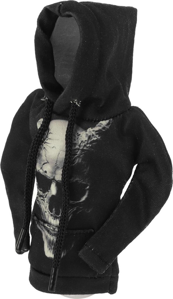 Universal 11x15.5cm/4.33"x6.1" Schaltknaufabdeckung Dekoration Schaltgriff Schutz Polyester 1 Stück Skeleton Hoodie Style Schwarz Grau