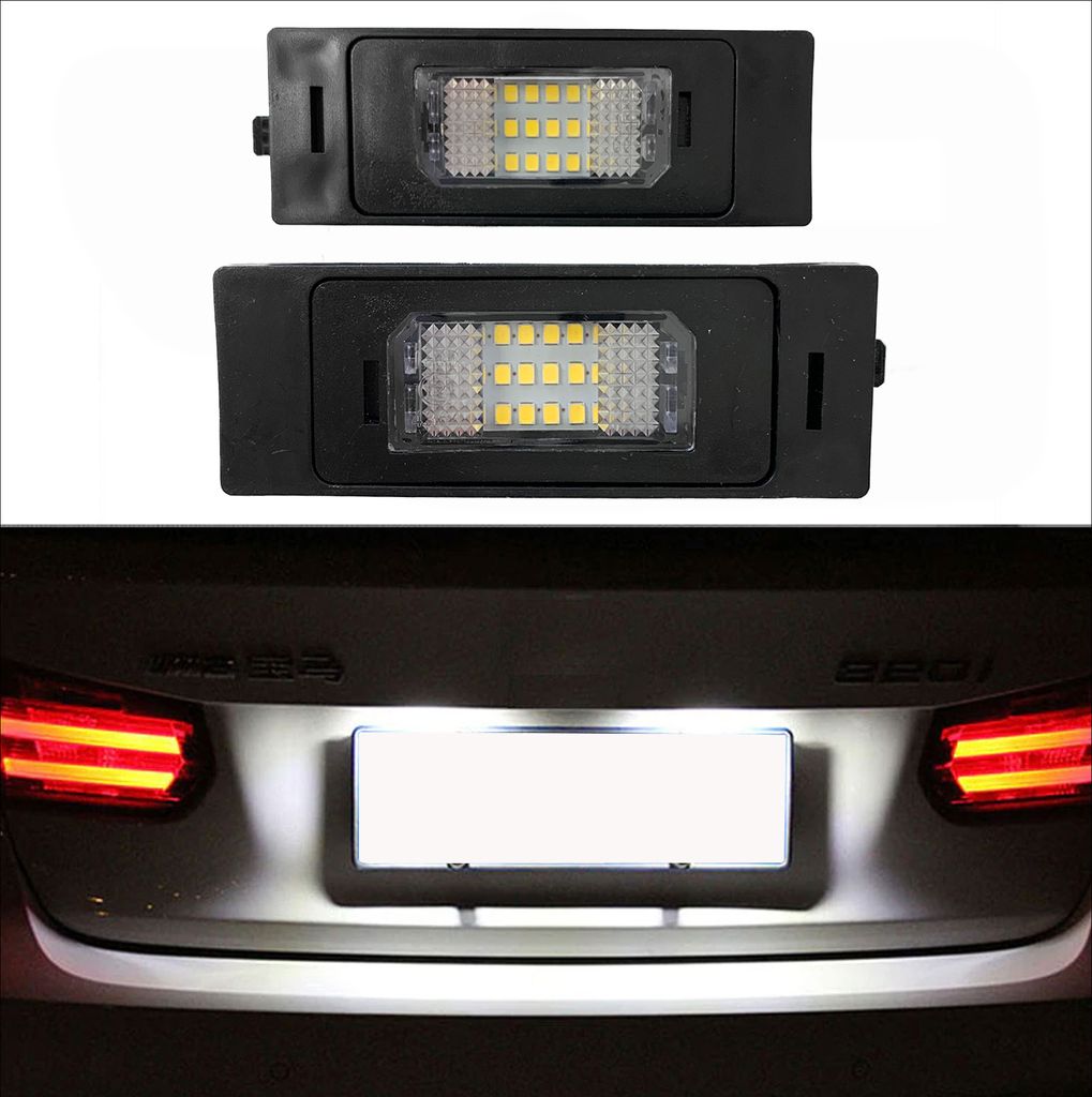 2x LED PREMIUM Kennzeichenbeleuchtung 18 SMD für BMW E87 Produktbild 