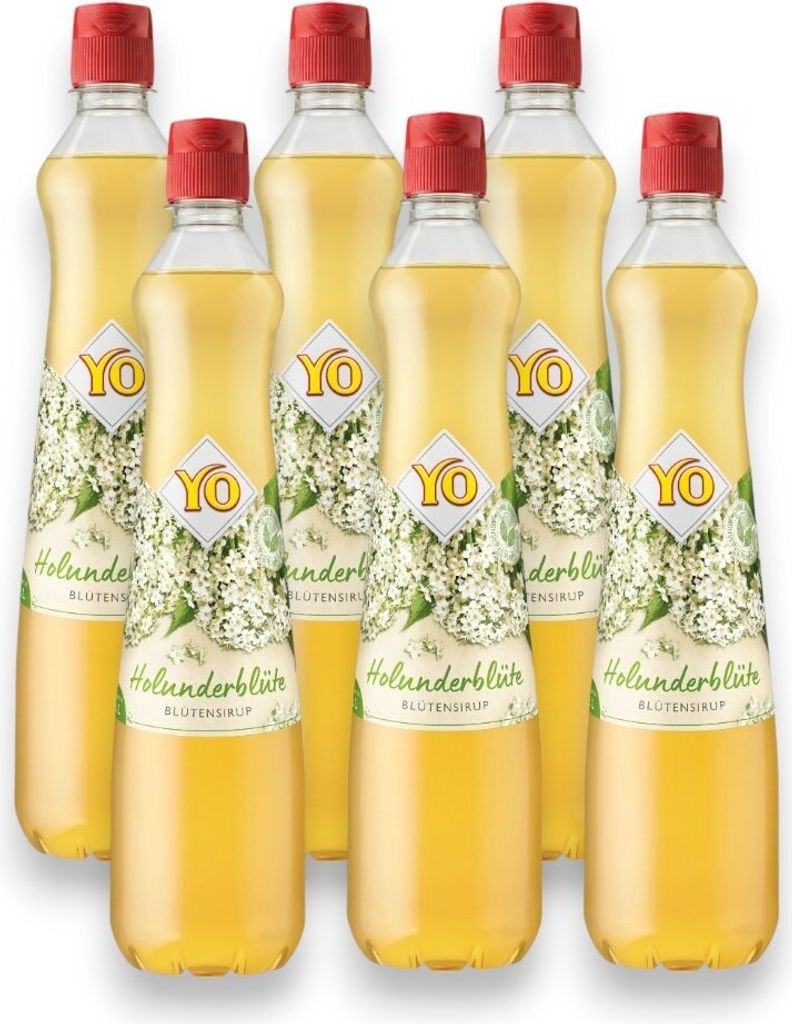YO Sirup Holunderblüte Vegan ohne Pfand | 700ml (6er Pack) Produktbild 