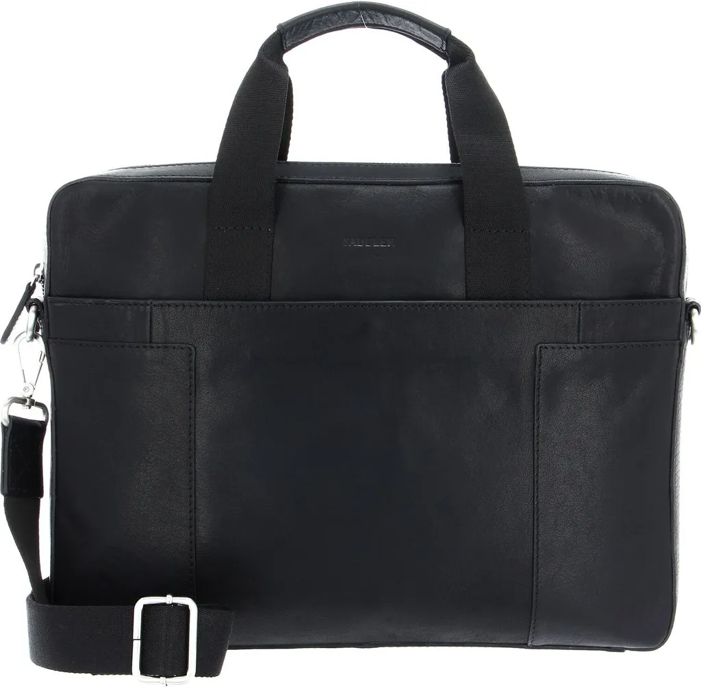 SADDLER Lanco Sac d'ordinateur portable en cuir véritable Noir Business