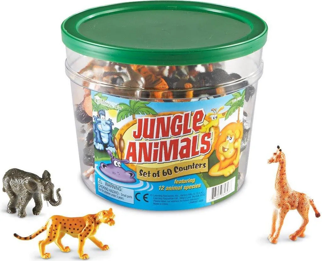 Chiffres pour apprendre à compter Animaux de la jungle - Set 10 pièces