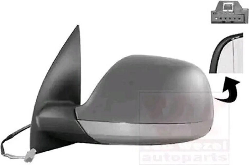Rétroviseur Gauche VW Amarok pour Remplacement Miroir Cassé ou Usé