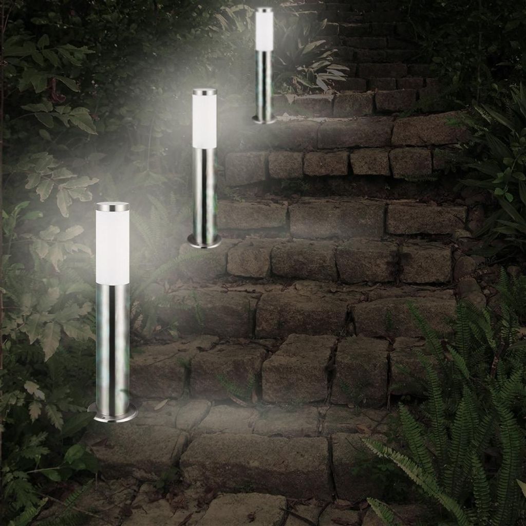 Monzana Lampadaire Dahlia Argent Luminaire extérieur E27 Image du produit 