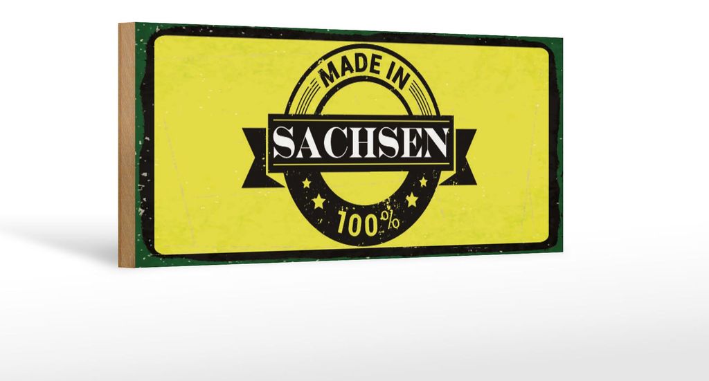 Holzschild Spruch 27x10 cm Sachsen Schild