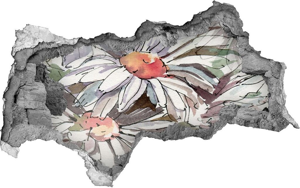Selbstklebender Loch-3D-Aufkleber 95x73 cm Aufkleber Kamille