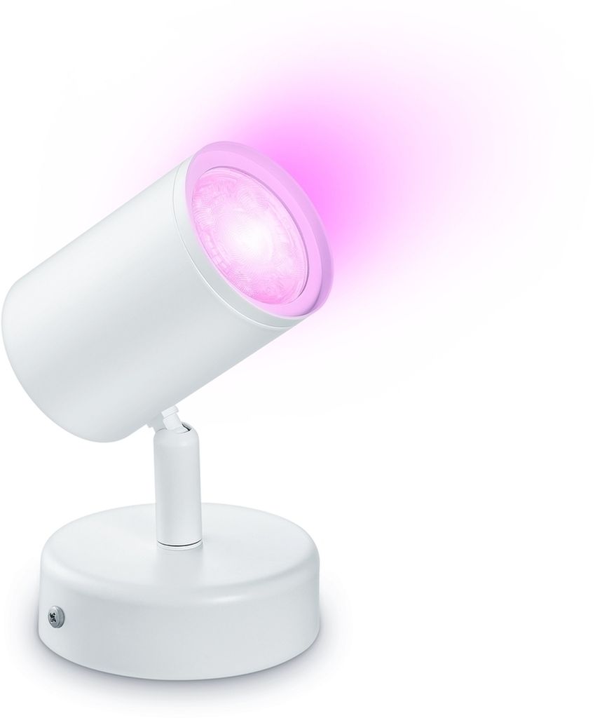 WiZ IMAGEO 1 x einstellbarer Spot, Bluetooth, Weiß, LED, Metall, GU10, 2200 K